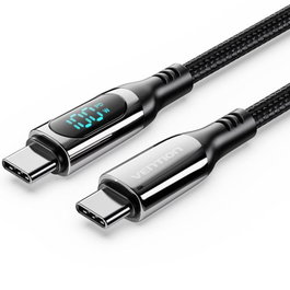 Vention Cable USB 2.0 Tipo-C TAYBAV 100W con Pantalla LED Negro 1,2m